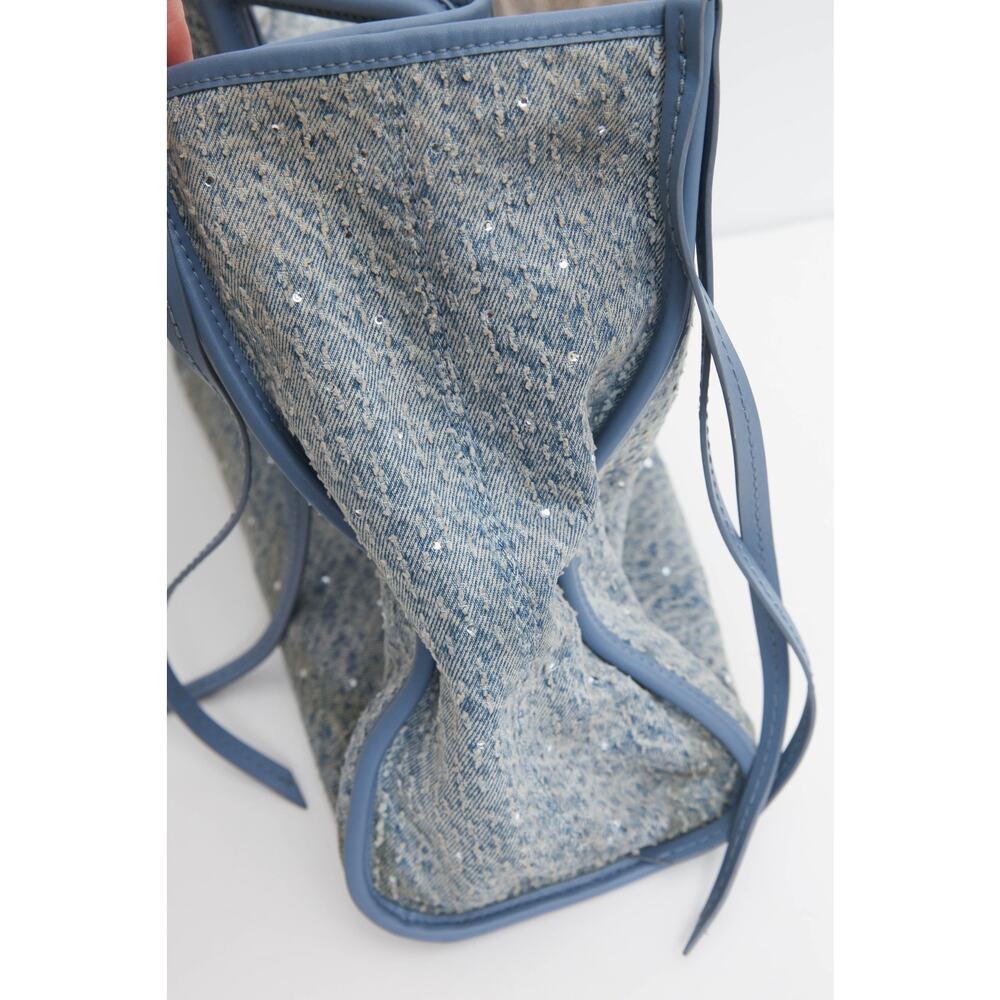 Maje rhinestone-embellished denim tote bag - Picture 10 of 10